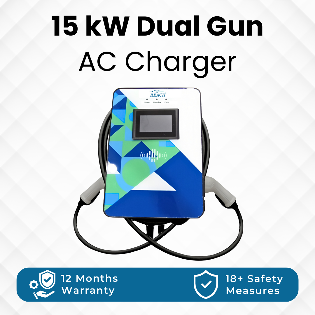 REACH 15 kW Type-2 Dual Gun AC EV Charger